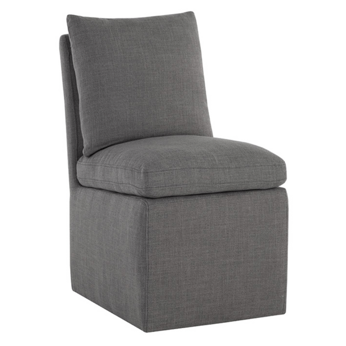 Glenrose Wheeled Dining Chair, Effie Smoke