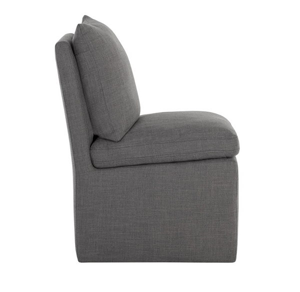 Glenrose Wheeled Dining Chair, Effie Smoke