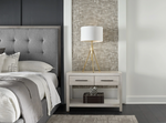 Modern Two Drawer Nightstand, 38"W x 18"D x 26"H