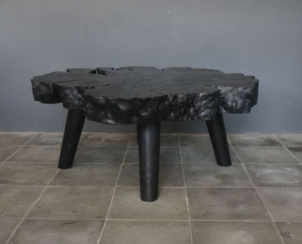 Lychee Burle Cocktail Table, Charcoal, 50"L x 35"W x 18"H