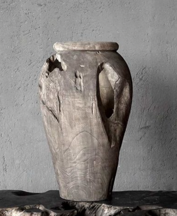 Erosion Teak Vase
