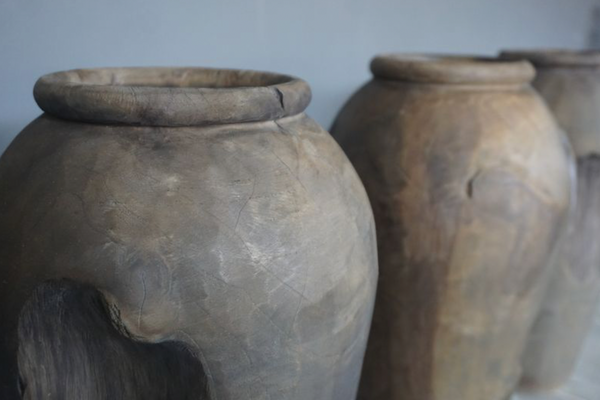 Erosion Teak Vase