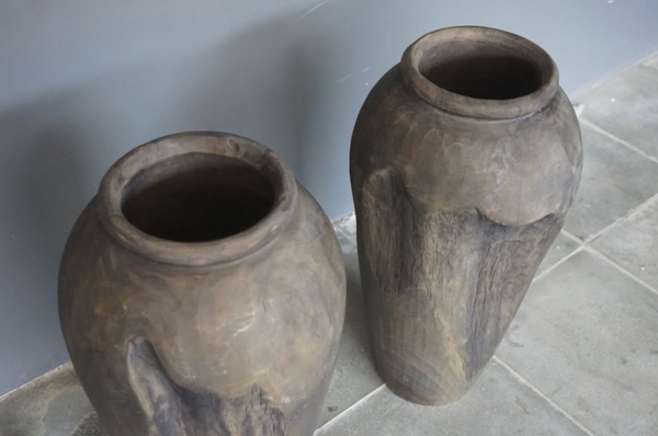 Erosion Teak Vase
