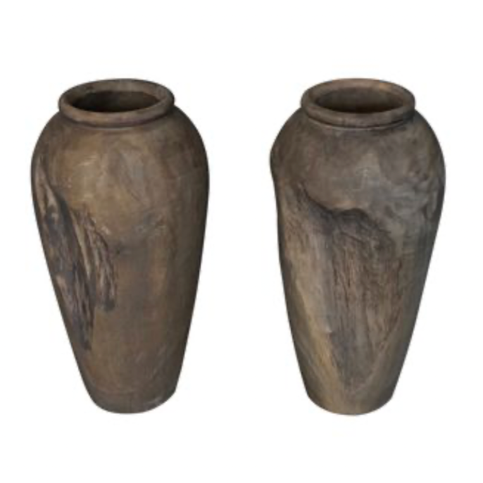 Erosion Teak Vase