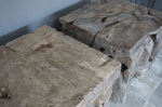 Aged Grey Teak Root Side Table