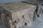 Aged Grey Teak Root Side Table