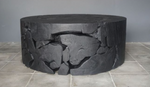 Charcoal Rustic Teak Part Table, 40"L x 40"W x 16"H