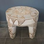 Java Table Carved, White