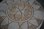 Java Table Carved, White