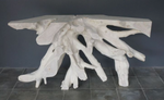 Teak Root Console in Weathered Finish-01, 59"L x 18"W x 32"H