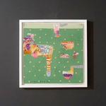 Original Abstract Painting on Canvas by Iskandar (2022)- S15, 18"L x 18"W