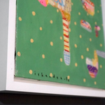 Original Abstract Painting on Canvas by Iskandar (2022)- S15, 18"L x 18"W