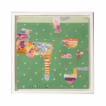 Original Abstract Painting on Canvas by Iskandar (2022)- S15, 18"L x 18"W