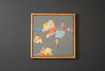 Original Abstract Painting on Canvas by Iskandar (2022)- S19, 18"L x 18"W