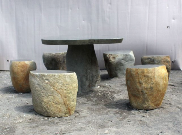 Stone Table and Stools