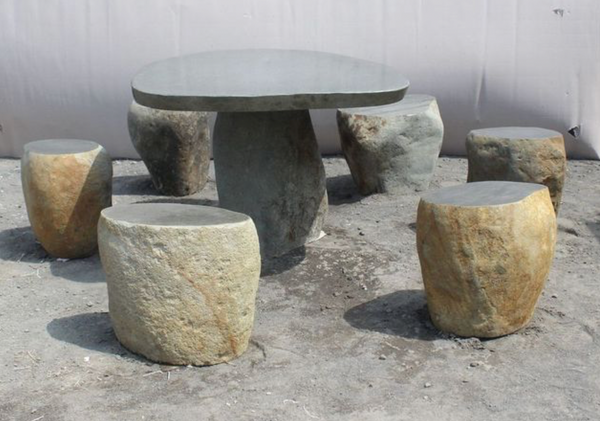 Stone Table and Stools