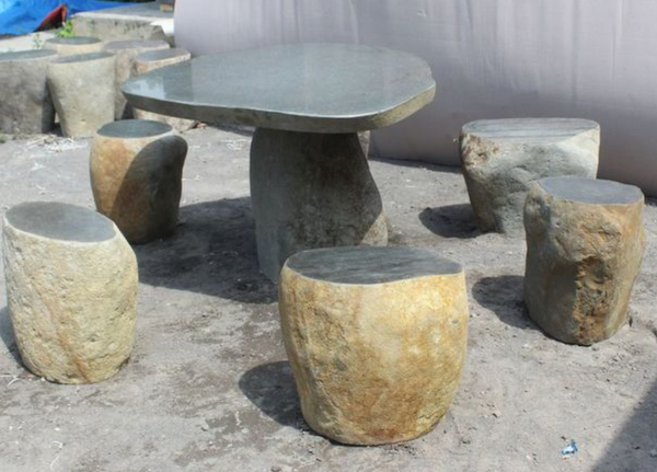 Stone Table and Stools