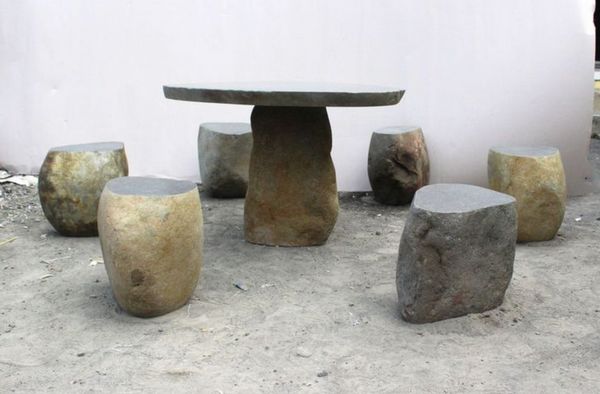 Stone Table and Stools