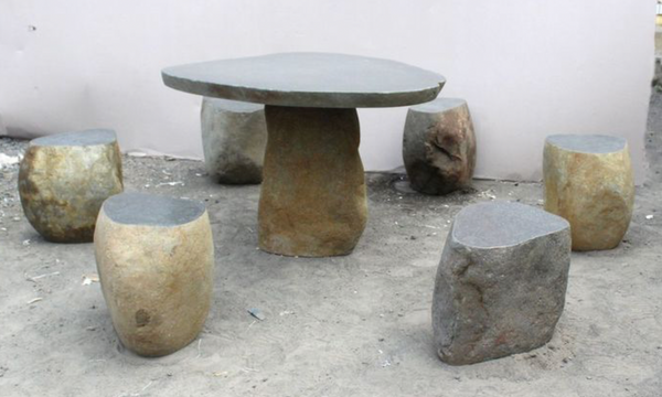 Stone Table and Stools