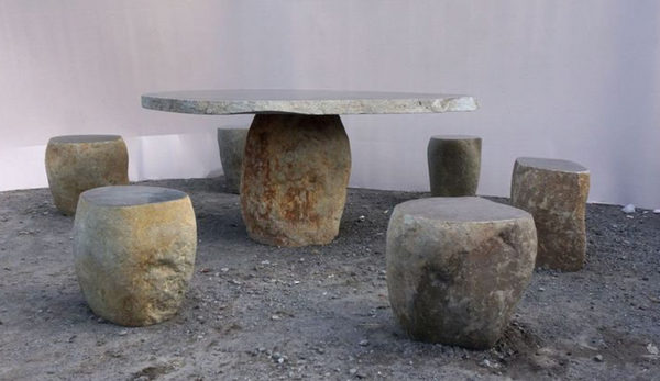 Stone Table and Stools