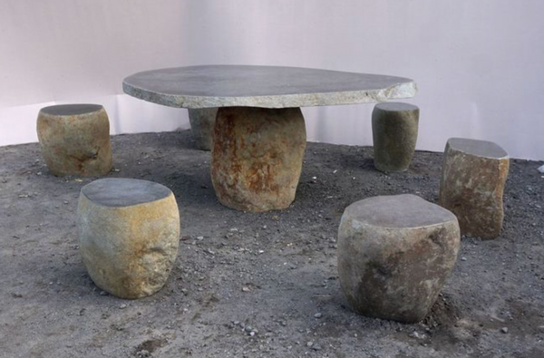 Stone Table and Stools