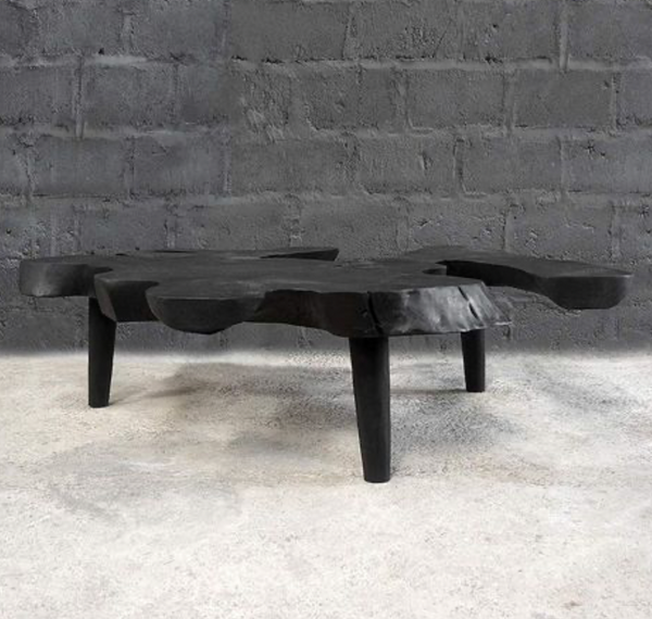 Large Free Form Style Cocktail Table, 77"L x 71"W x 19"H
