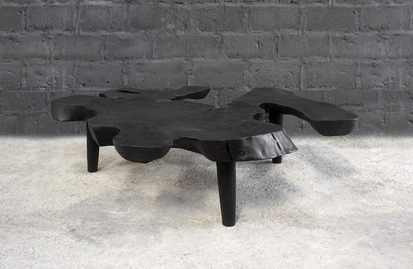 Large Free Form Style Cocktail Table, 77"L x 71"W x 19"H