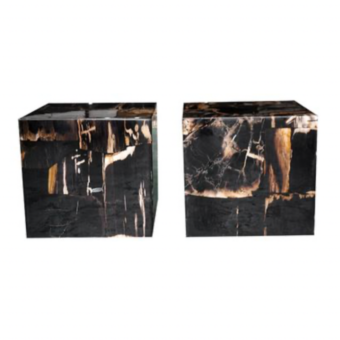 Petrified Cube Side Table