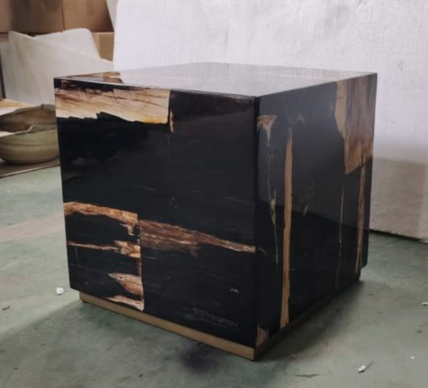 Petrified Cube Side Table