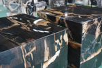 Petrified Cube Side Table