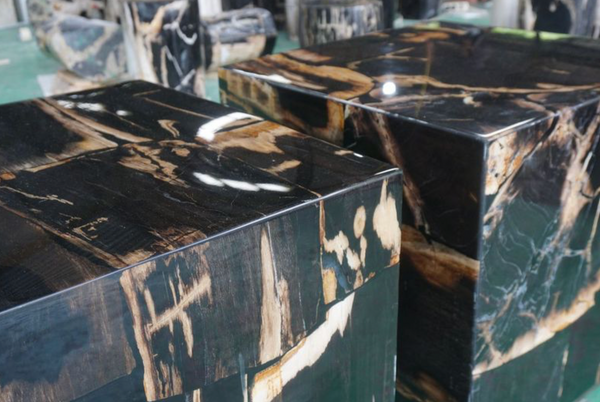 Petrified Cube Side Table