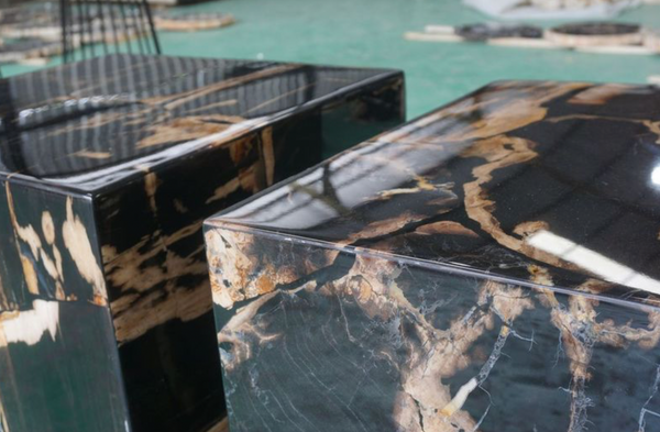Petrified Cube Side Table