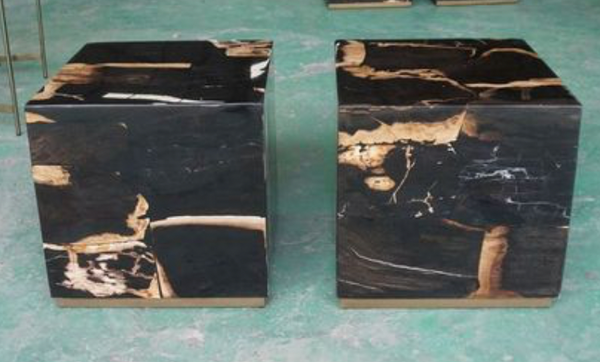 Petrified Cube Side Table