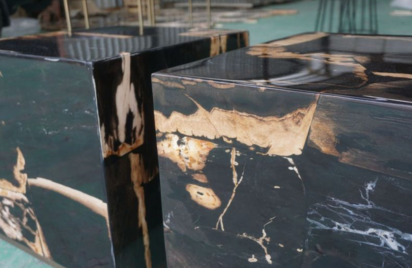 Petrified Cube Side Table
