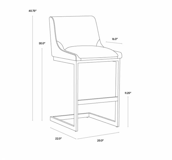 Holly Barstool, Zenith Graphite Grey