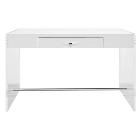 Lennon Desk in White Lacquer Top