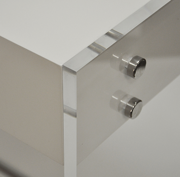 Lennon Desk in White Lacquer Top, 48"W x 23"D