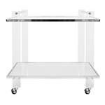 Pierce Bar Cart in Acrylic Frame