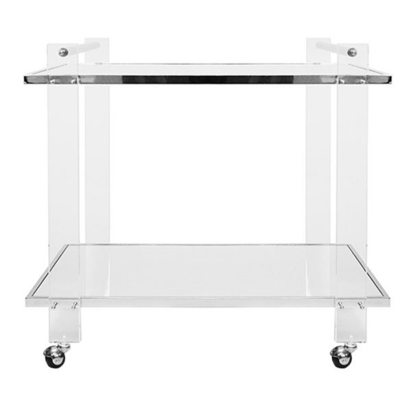Pierce Bar Cart in Acrylic Frame