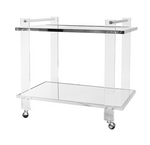 Pierce Bar Cart in Acrylic Frame