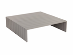 Verin Coffee Table- Greige, 60"W x 31.25"D x 16"H
