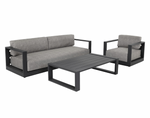 Grado Coffee Table- Charcoal, 56"W x 31.75"D x 15.50"H