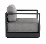 Tavira Armchair, Charcoal- Lanikai Salt and Pepper