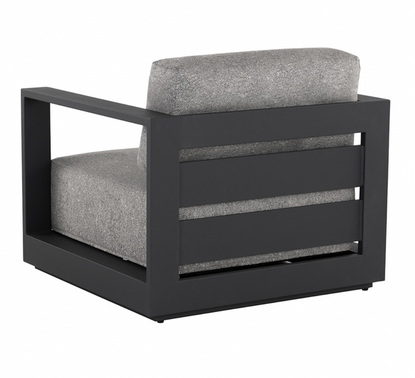 Tavira Armchair, Charcoal- Lanikai Salt and Pepper