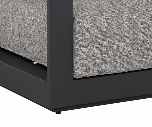 Tavira Armchair, Charcoal- Lanikai Salt and Pepper