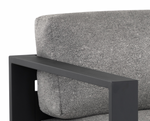 Tavira Armchair, Charcoal- Lanikai Salt and Pepper
