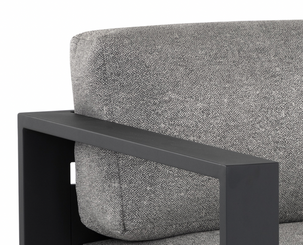 Tavira Armchair, Charcoal- Lanikai Salt and Pepper