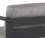 Tavira Armchair, Charcoal- Lanikai Salt and Pepper