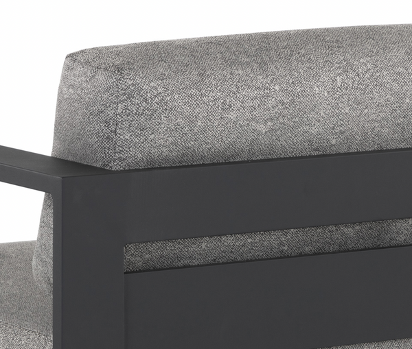 Tavira Armchair, Charcoal- Lanikai Salt and Pepper