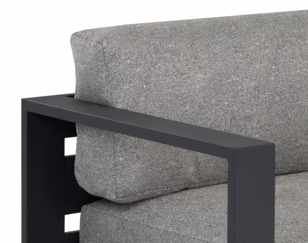 Tavira Sofa, Charcoal- Lanikai Salt and Pepper